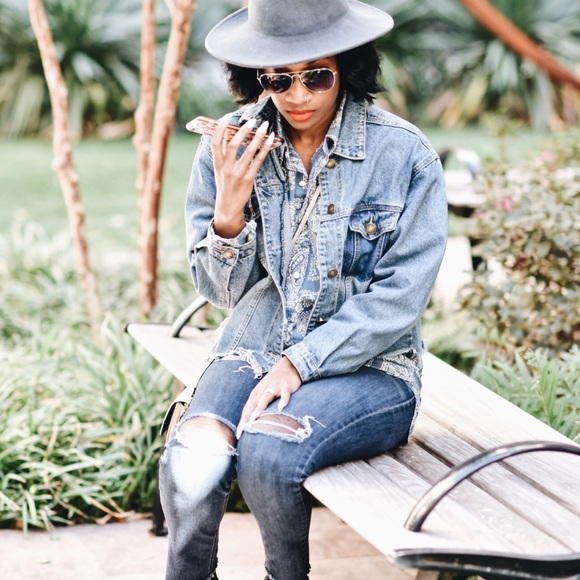 denim boyfriend jacket - Picture 7 of 8